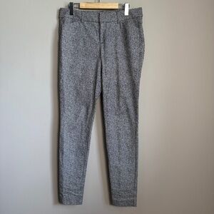 Old Navy Pixie Women's Herringbone Dress Pants Black/Gray Size 6 Business Casual